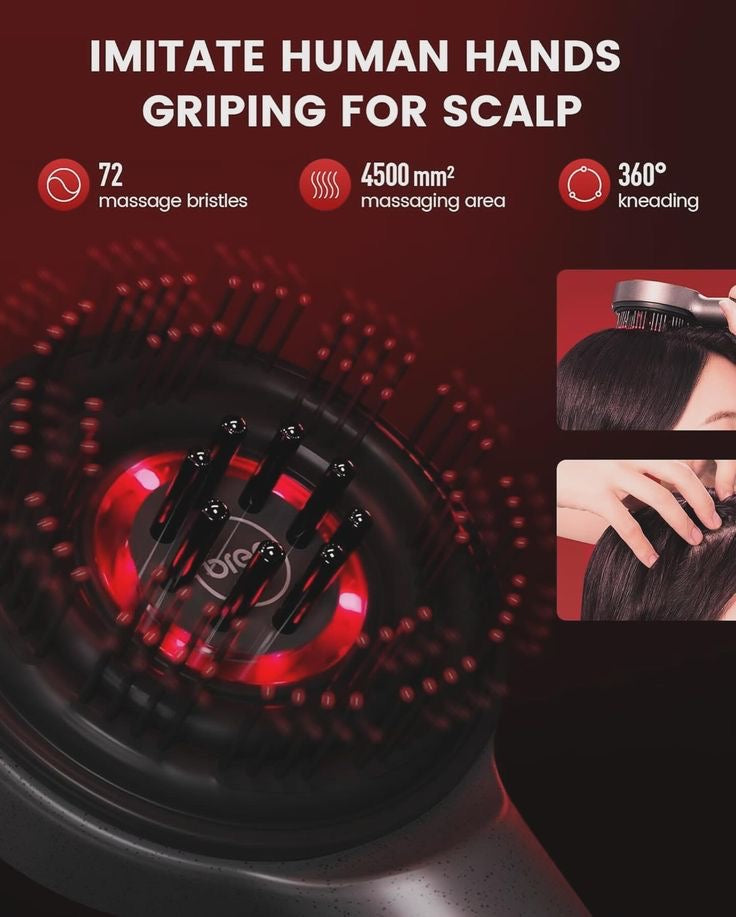 Laser Therapy Hair Growth Comb – Electric Scalp Massager & Hair Oil Applicator Waterproof